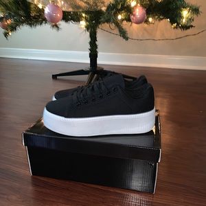 Black Platform Sneakers